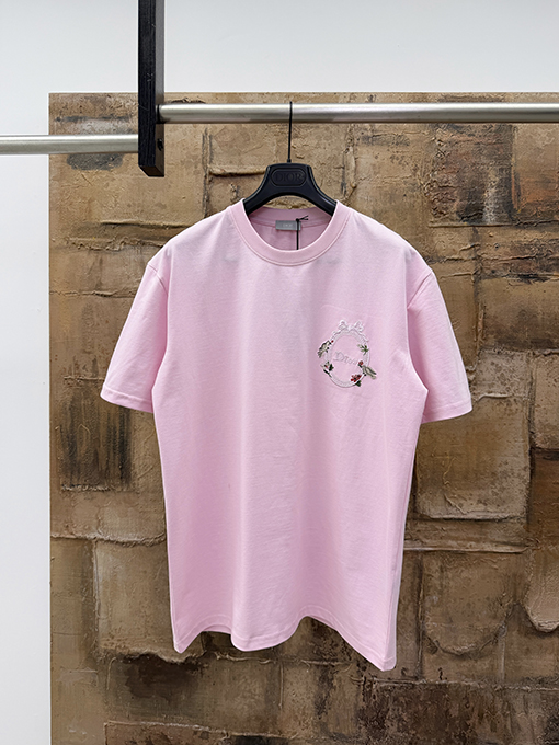 ディオール DIOR 刺繍り花柄半袖Tシャツ