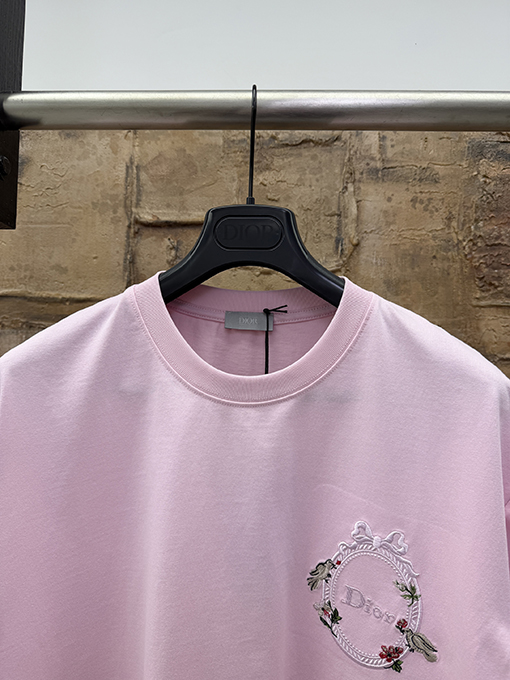 ディオール DIOR 刺繍り花柄半袖Tシャツ