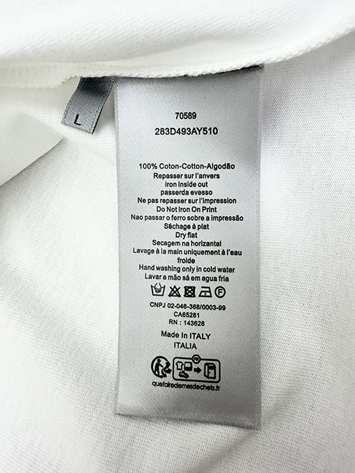 ディオール DIOR 刺繍り花柄半袖Tシャツ