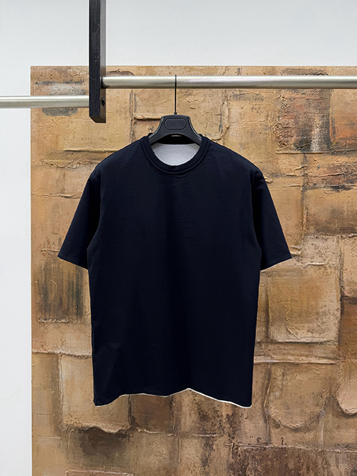 プラダスーパーコピー 両面二重構造のリバーシブル半袖Tシャツ