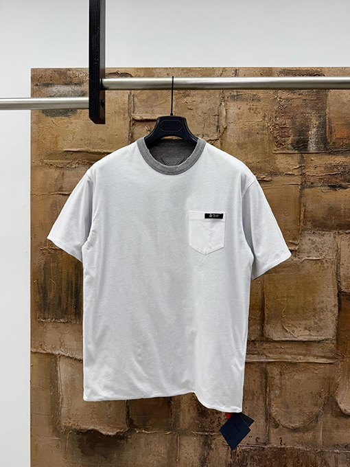 プラダスーパーコピー 両面二重構造のリバーシブル半袖Tシャツ