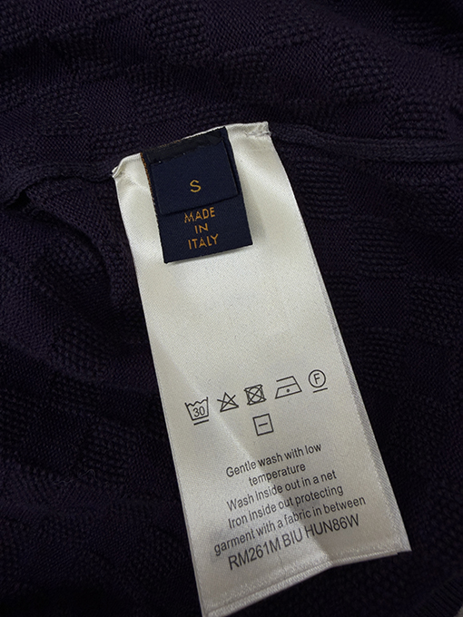 ルイヴィトン チェッカーボード刺繍ニット半袖Tシャツ