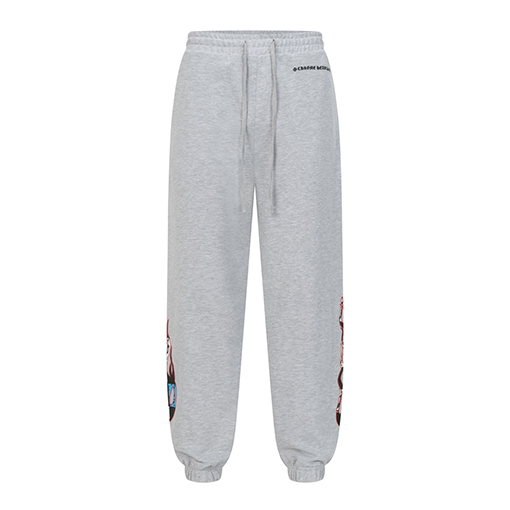 クロムハーツスーパーコピー 炎のサンスクリット文字プリントカジュアルパンツ