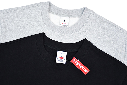 シュプリーム X ナイキコピー コラボレーション刺繍フリースクルーネックスウェットシャツ