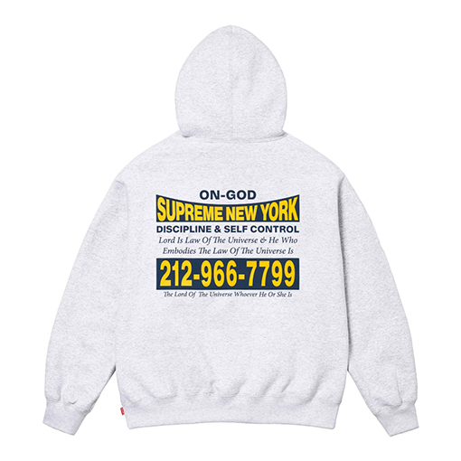 シュプリーム Supreme ON GOD HOODED SWEATSHIRT バックプリントフード付きスウェットシャツ