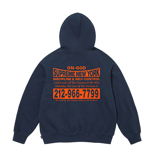 シュプリーム Supreme ON GOD HOODED SWEATSHIRT バックプリントフード付きスウェットシャツ