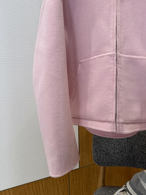 アクネストゥディオズ Acne Studios ピンクのラペルウールブレンドフード付きジャケット