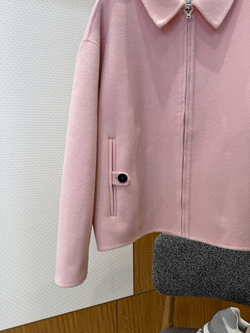 アクネストゥディオズコピー Acne Studios ピンクのラペルウールブレンドコート