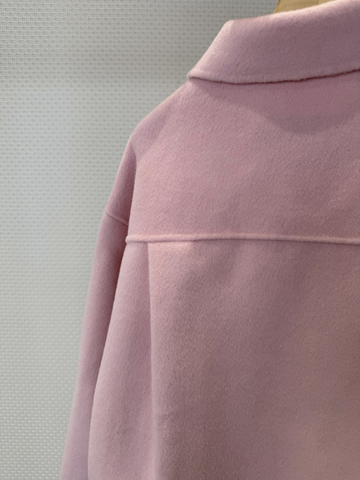 アクネストゥディオズコピー Acne Studios ピンクのラペルウールブレンドコート