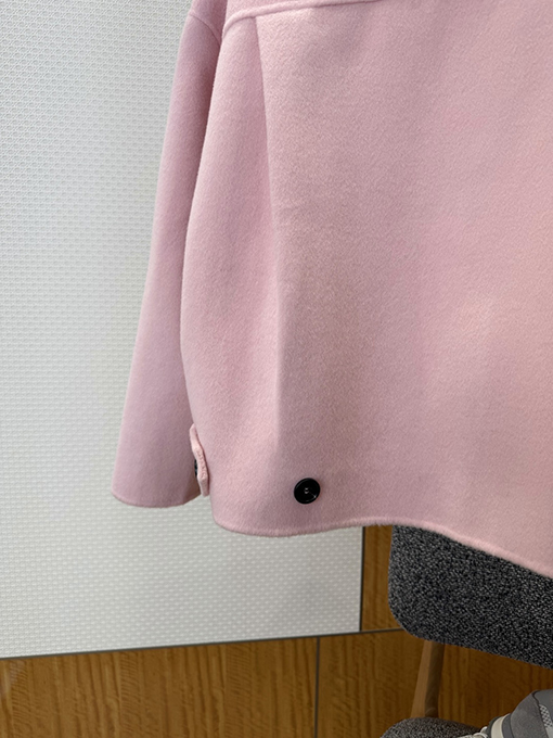 アクネストゥディオズコピー Acne Studios ピンクのラペルウールブレンドコート