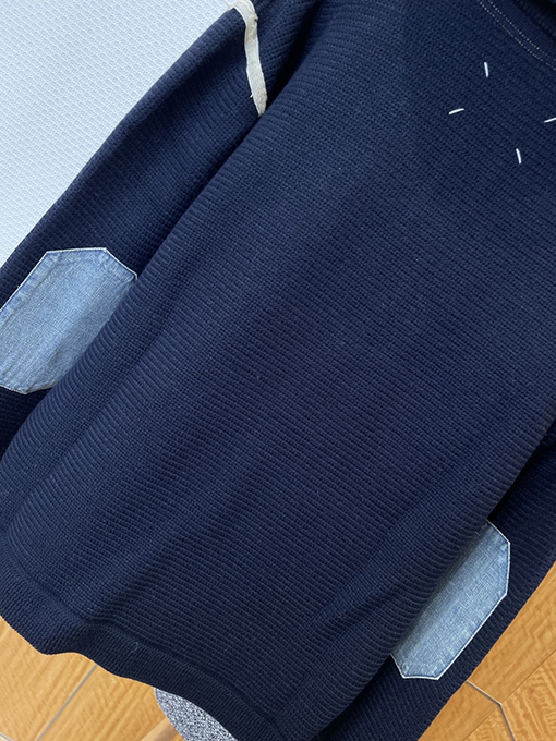 マルタンマルジェラ ハーフジップスリーブニットセーター