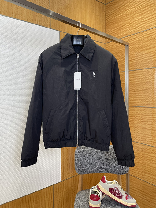 アミ メタルロゴラペルジャケット