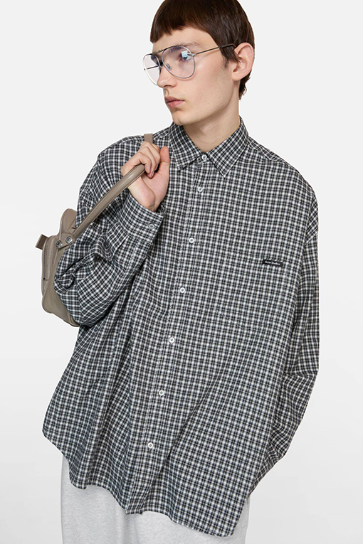 アクネストゥディオズ Acne Studios ロゴチェック柄長袖シャツ
