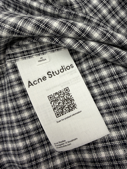 アクネストゥディオズ Acne Studios ロゴチェック柄長袖シャツ