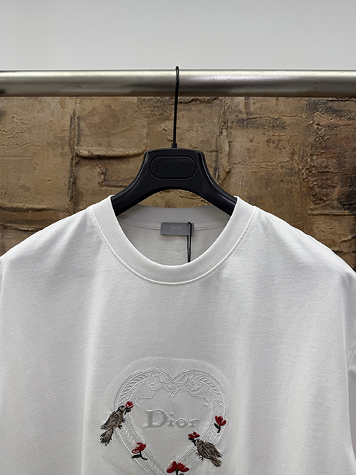 ディオール ローズ刺繍半袖Tシャツ