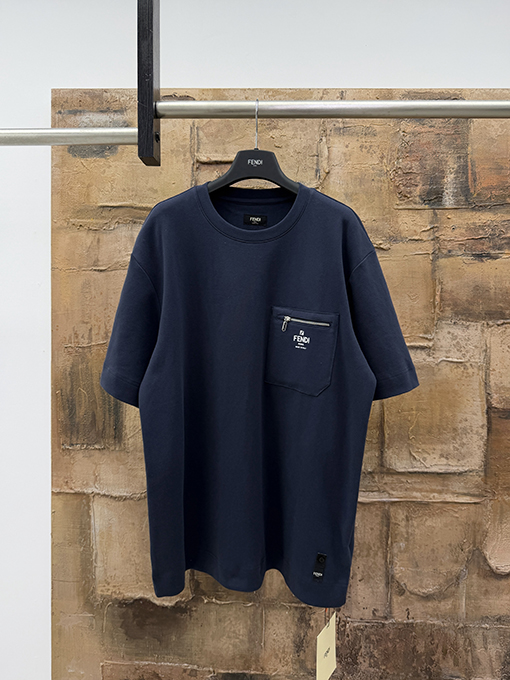 フェンディ FENDI ジッパー付きポケット半袖Tシャツ