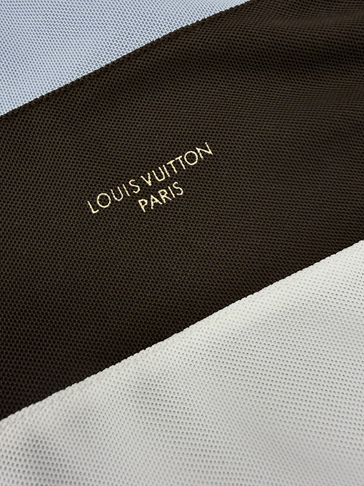 ルイヴィトンコピー LOUIS VUITTON ストライププリント半袖ポロシャツ