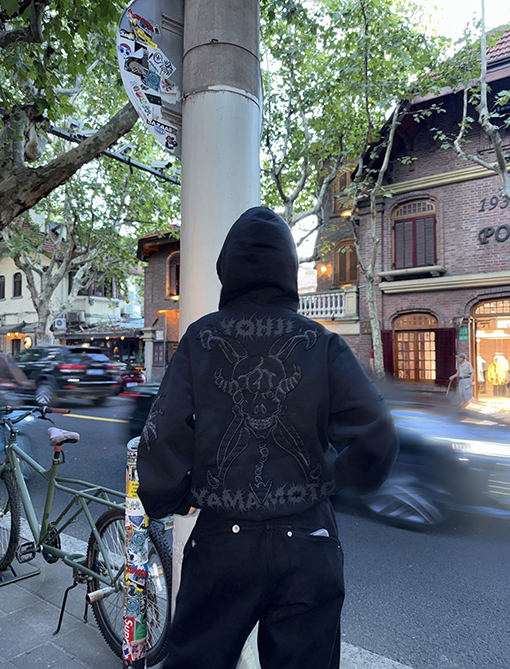 シュプリーム Supreme X Y'S BY YOHJI YAMAMOTO デビルプリントのジップアップパーカー