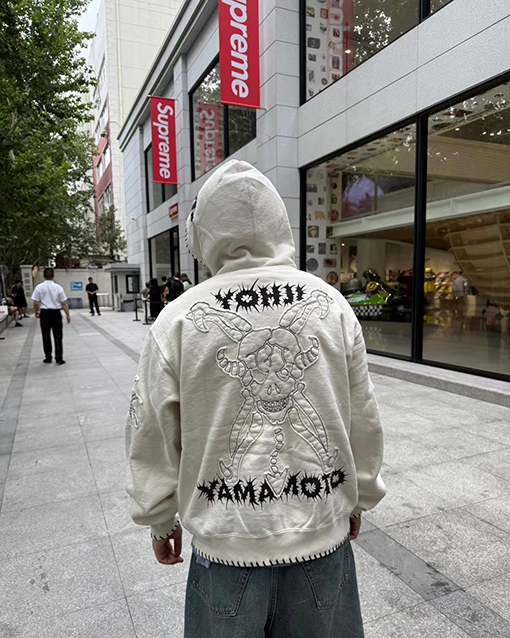 シュプリーム Supreme X Y'S BY YOHJI YAMAMOTO デビルプリントのジップアップパーカー