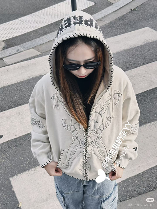 シュプリーム Supreme X Y'S BY YOHJI YAMAMOTO デビルプリントのジップアップパーカー