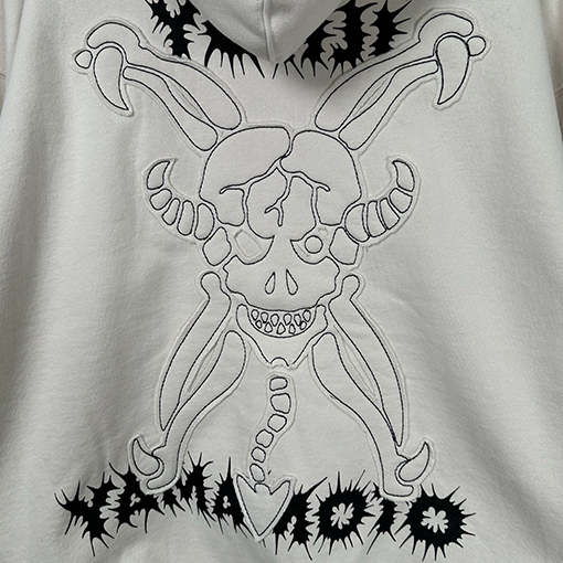 シュプリーム Supreme X Y'S BY YOHJI YAMAMOTO デビルプリントのジップアップパーカー