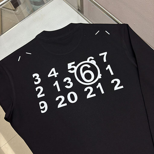 マルタンマルジェラ Maison Margiela MM6 レターデジタルダイレクトプリント長袖シャツ