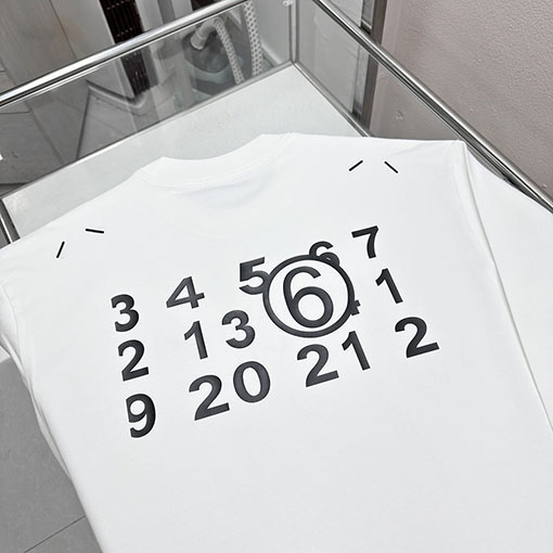 マルタンマルジェラ Maison Margiela MM6 レターデジタルダイレクトプリント長袖シャツ