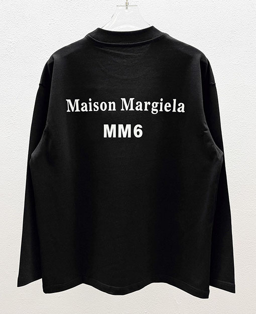 マルタンマルジェラ Maison Margiela MM6 バックレタリングデジタルダイレクトプリント長袖シャツ