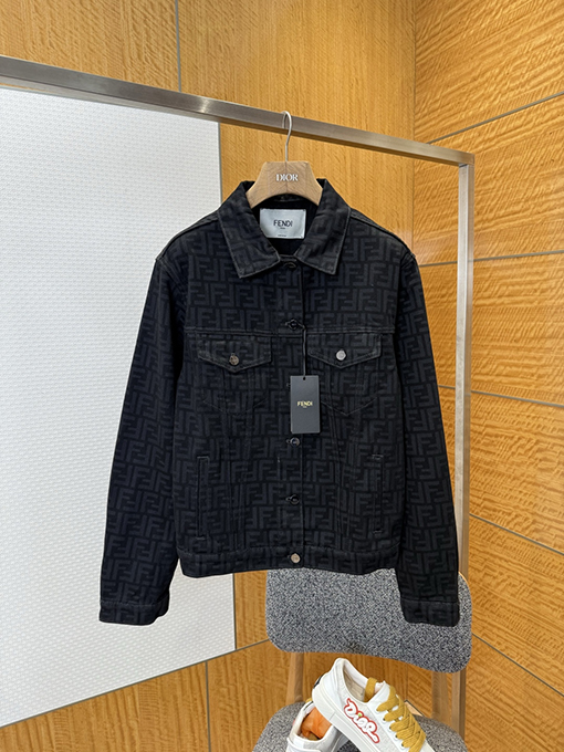 フェンディ ダブルF オールオーバージャカードデニムジャケット