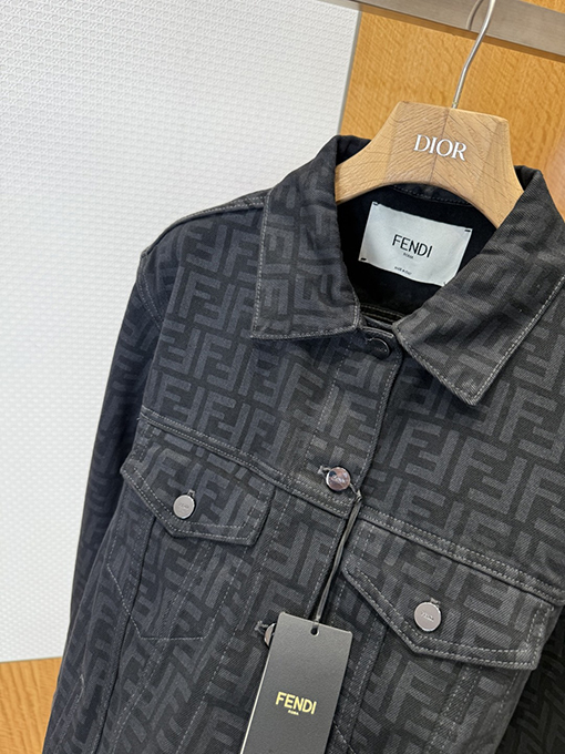 フェンディ ダブルF オールオーバージャカードデニムジャケット