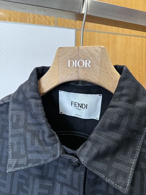 フェンディ ダブルF オールオーバージャカードデニムジャケット