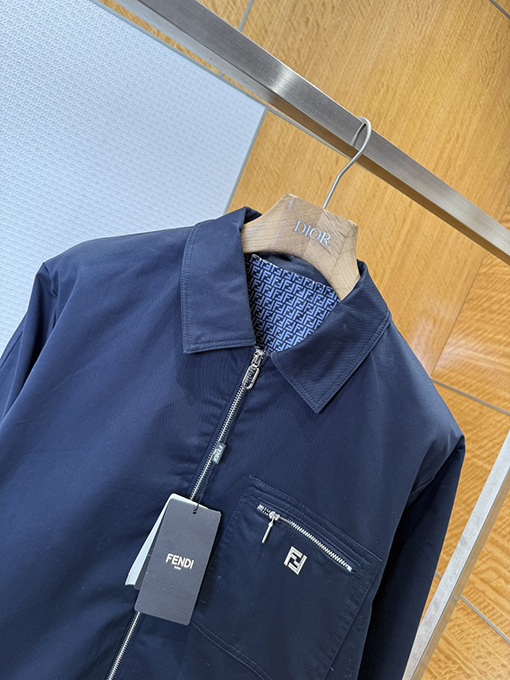 フェンディ ダブルFメタルアップリケワークウェアカラージャケット