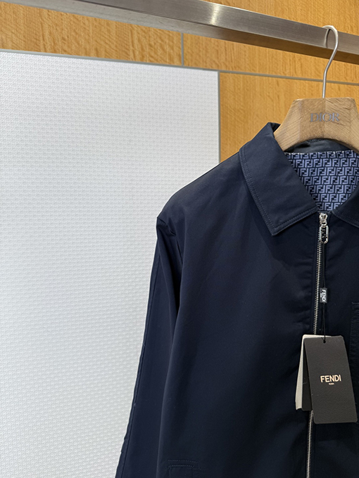 フェンディ ダブルFメタルアップリケワークウェアカラージャケット