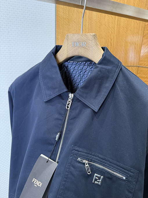 フェンディ ダブルFメタルアップリケワークウェアカラージャケット