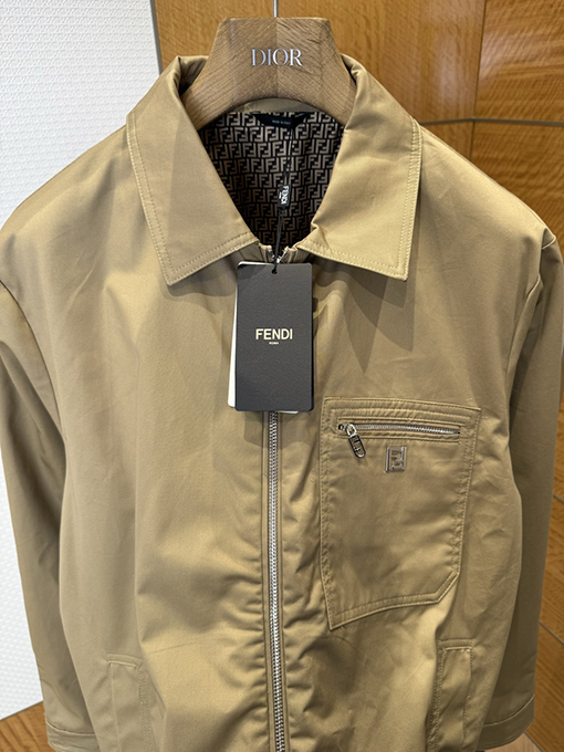 フェンディ ダブルFメタルアップリケワークウェアカラージャケット