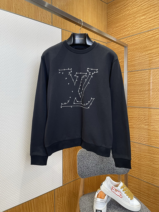 ルイヴィトンコピー LV レタージャカード刺繍クルーネックスウェットシャツ