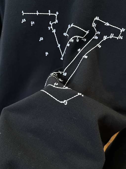 ルイヴィトンコピー LV レタージャカード刺繍クルーネックスウェットシャツ