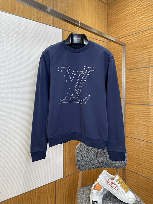 ルイヴィトンコピー LV レタージャカード刺繍クルーネックスウェットシャツ