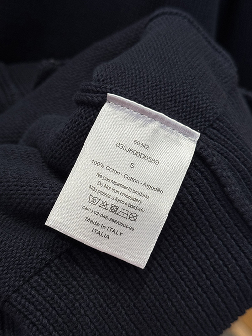 ディオール Friends 刺繍りコットン混紡ボタンダウンカーディガン