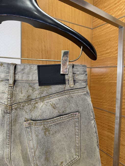 アクネストゥディオズ Acne Studios タイダイ柄のダメージワイドレッグジーンズ