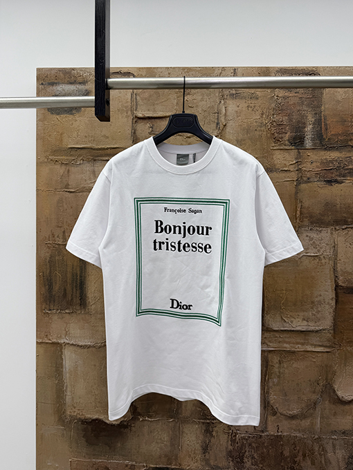 ディオール 刺繍ロゴ半袖Tシャツ