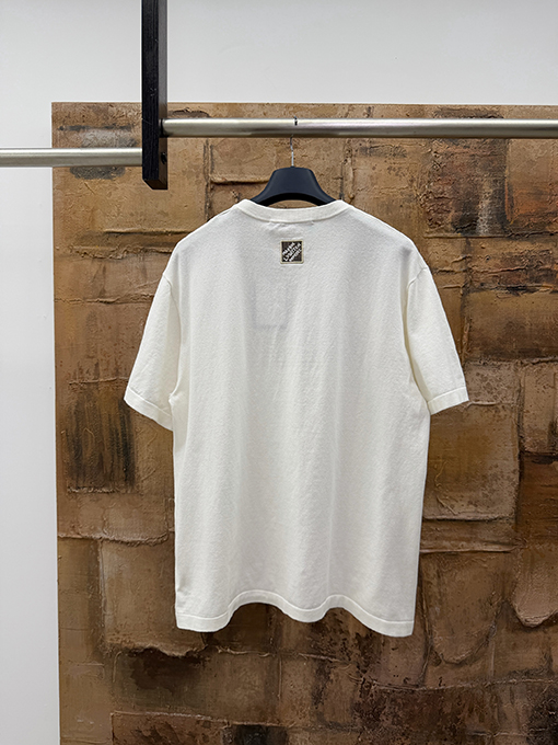 ルイヴィトン レター刺繍ニット半袖Tシャツ