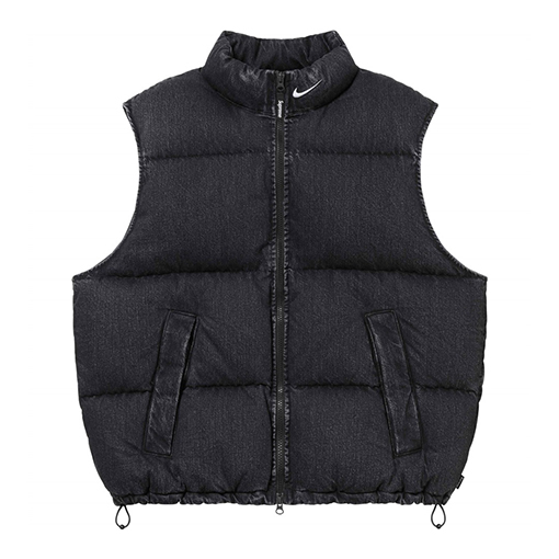 ナイキ X シュプリーム Denim Puffer Vest コラボレーションデニムダウンベスト