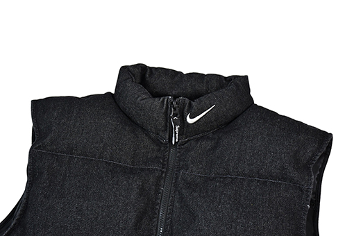 ナイキ X シュプリーム Denim Puffer Vest コラボレーションデニムダウンベスト