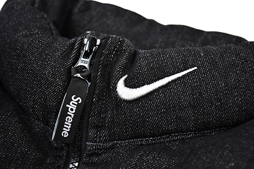 ナイキ X シュプリーム Denim Puffer Vest コラボレーションデニムダウンベスト