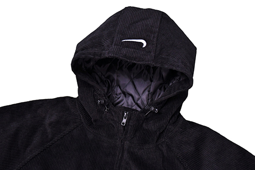 ナイキ X シュプリーム Arc Corduroy Hooded Jacket コーデュロイキルティングウィンドブレーカージャケット