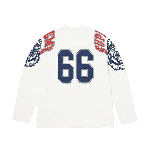 シュプリーム Supreme Mascot Football Top 66 タイガーヘッドプリント長袖シャツ