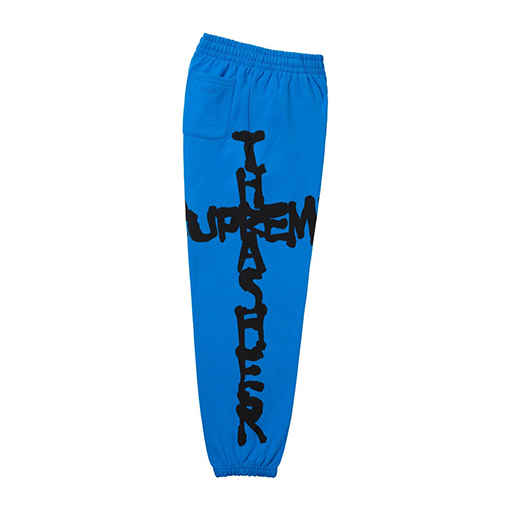 シュプリーム Supreme THRASHER 炎をテーマにした文字プリントのフリーススウェットパンツ