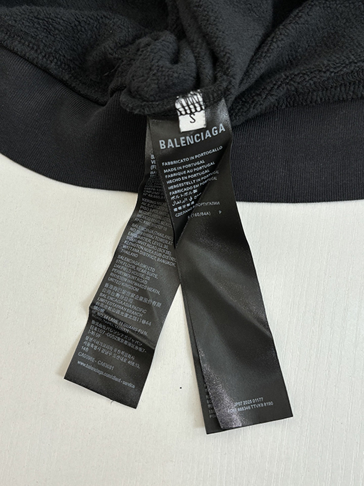バレンシアガ Balenciaga 2枚のダメージをしたジップアップパーカー