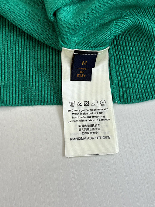 ルイヴィトン コットン混紡ニットのカラーブロックジップアップジャケット